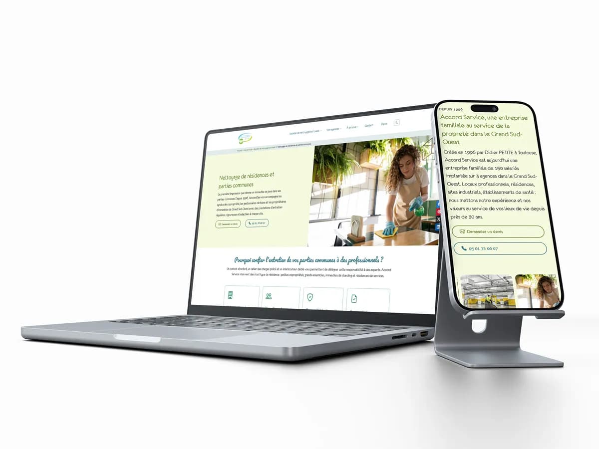 Création du site vitrine Accord Service