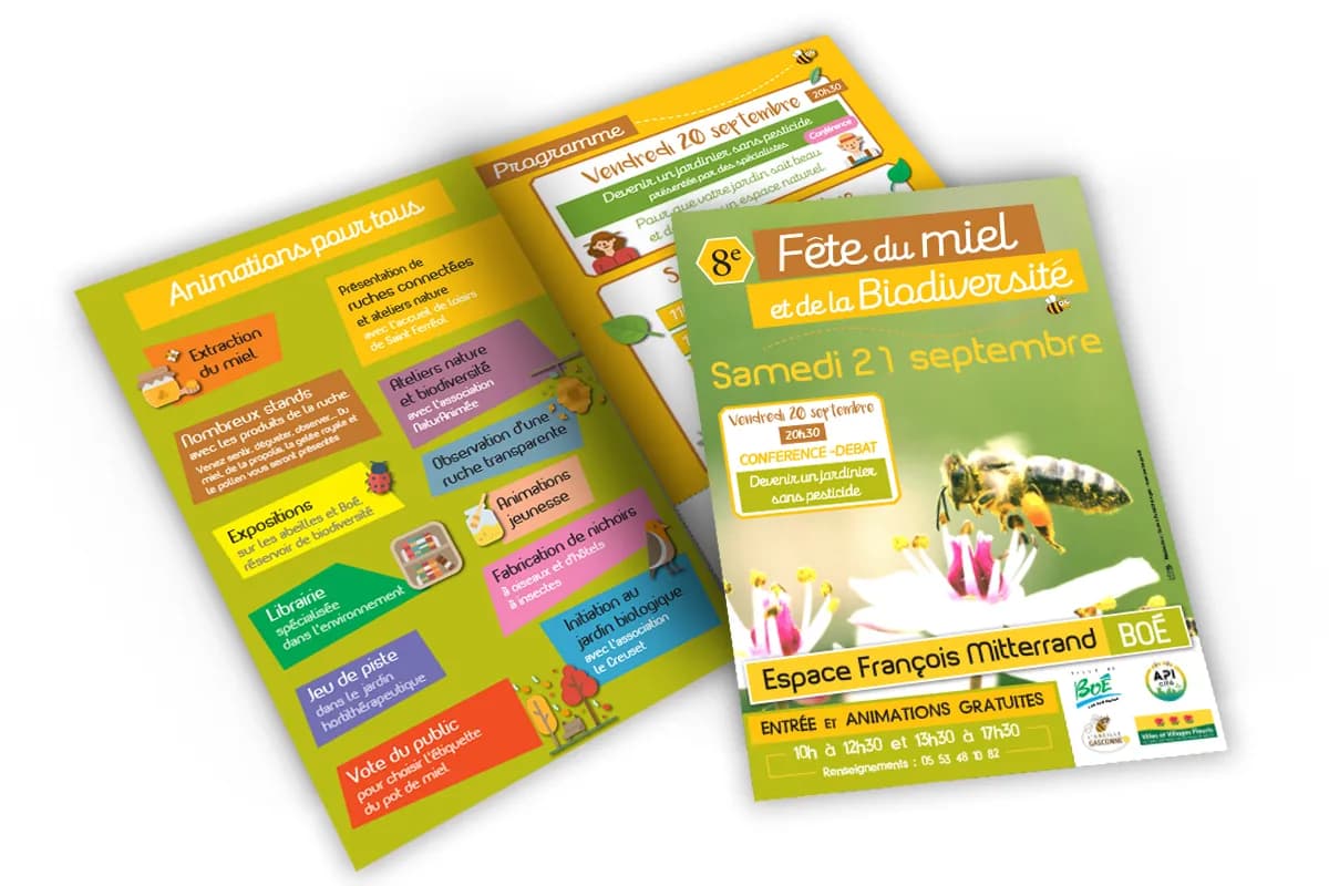 Brochres du Salon du miel et l'apiculture de Boé (Lot et Garonne)