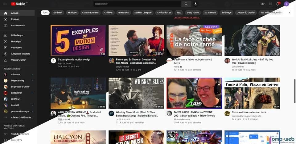 Dark mode youtube