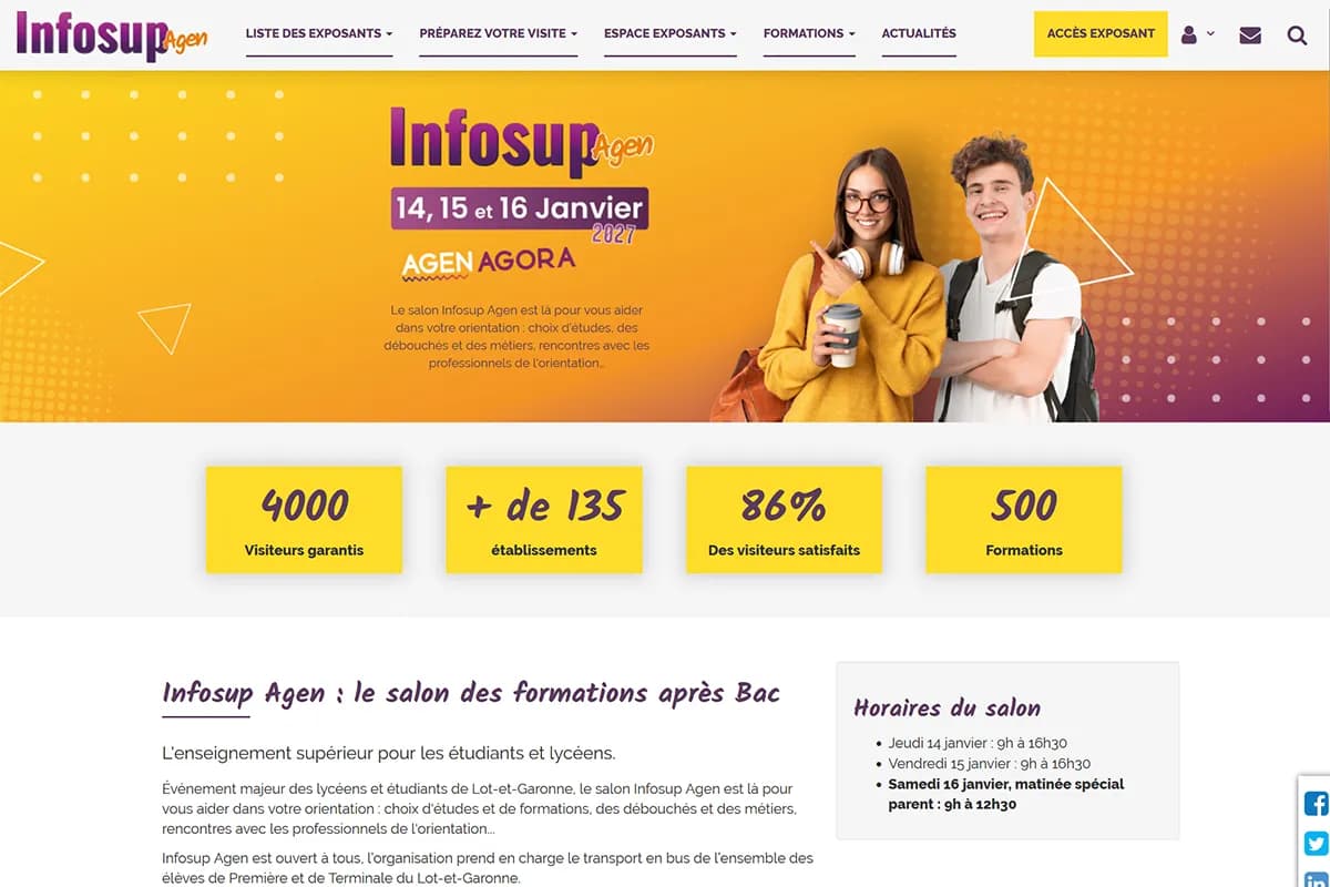 Plateforme web Infosup-Agen