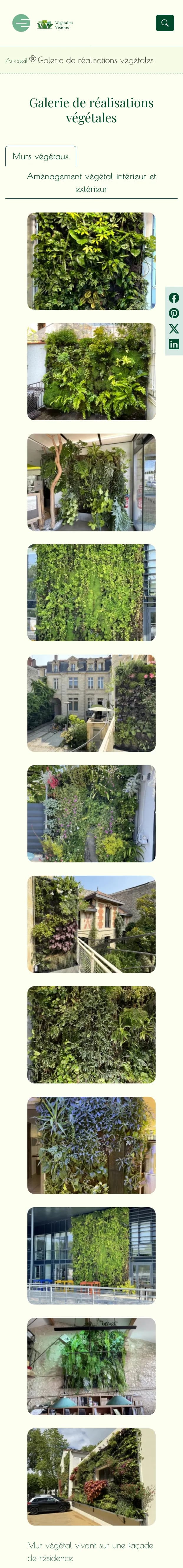 Page version mobile du site Végétales Visions