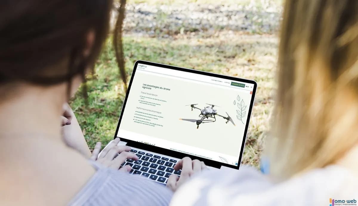 Webdesign et développement du site Végétal Drone