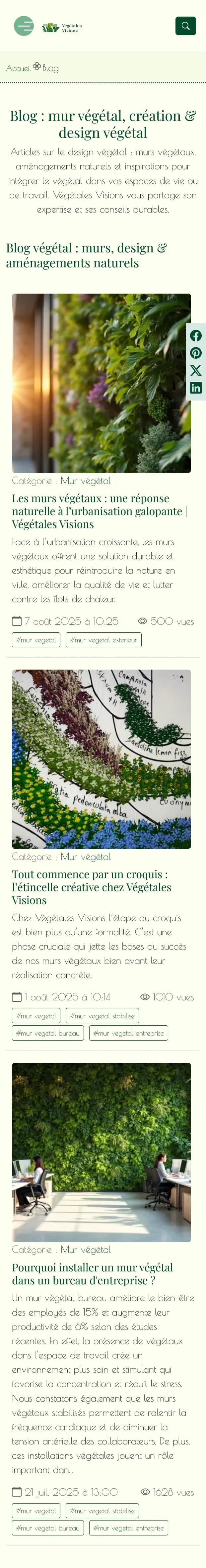 Blog en version mobile